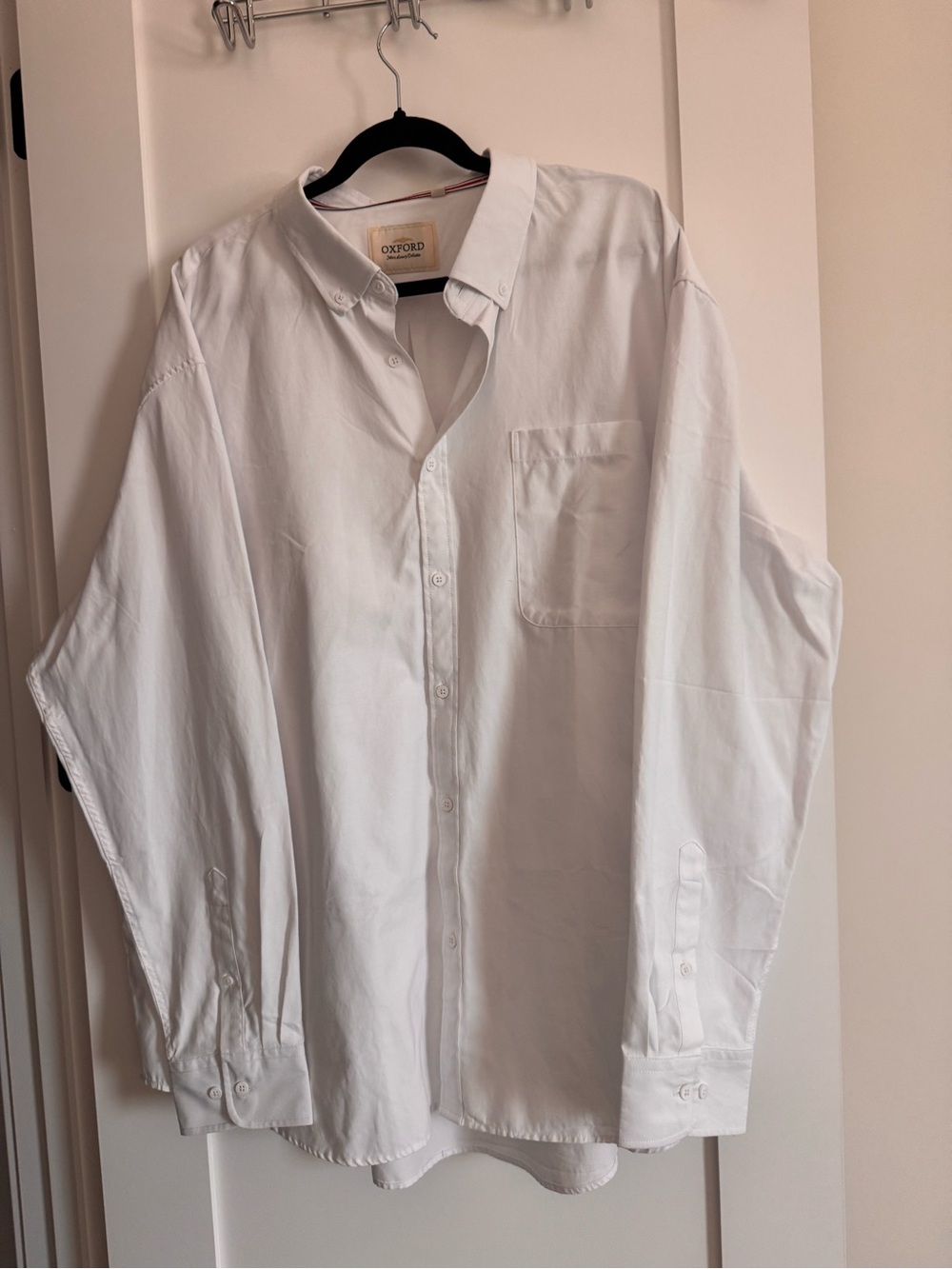 Oxford White 4XL Men's Button-Down Shirt